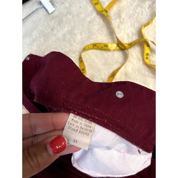 Scully Rangewear Canvas Pant Red Burgundy Women Size 33 Style# RW040 - Picture 7 of 10